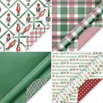 30" x 10' Wrapping Paper Bundle (4-pack) | Northfolk Pine Nutcracker LaRibbons Wholesale