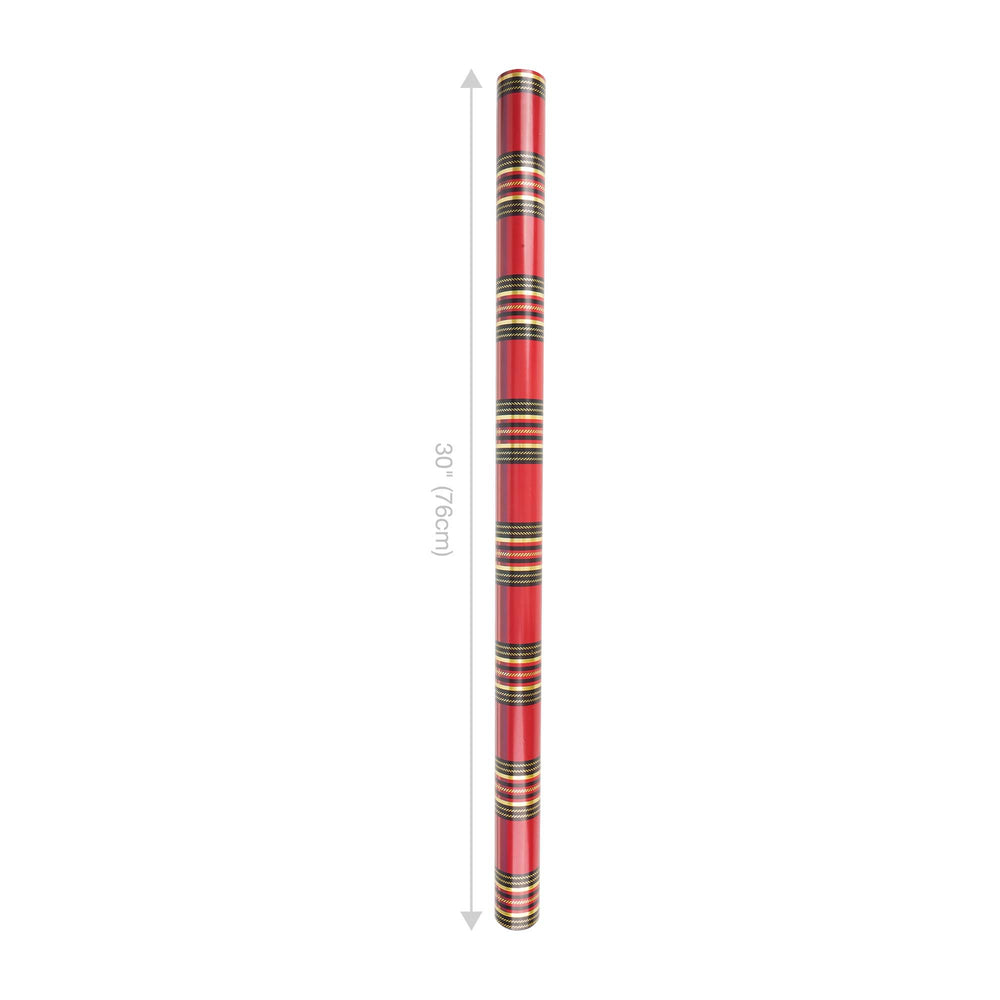 30" x 10' Reversible Holiday Wrapping Paper | Windowpane Plaid/Harlequin Fleur-de-lis LaRibbons Wholesale