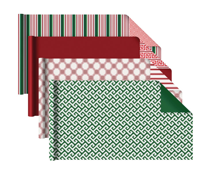 30" x 10' Wrapping Paper Bundle (4-pack) | Greek Key - LaRibbons and Crafts