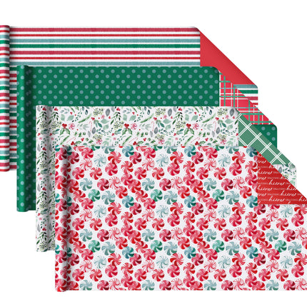 30" x 10' Wrapping Paper Bundle (4-pack) | Watercolor Christmas LaRibbons Wholesale
