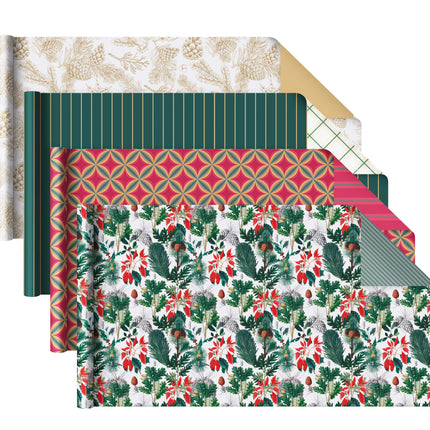 30" x 10' Wrapping Paper Bundle (4-pack) | Holiday Botanical LaRibbons Wholesale