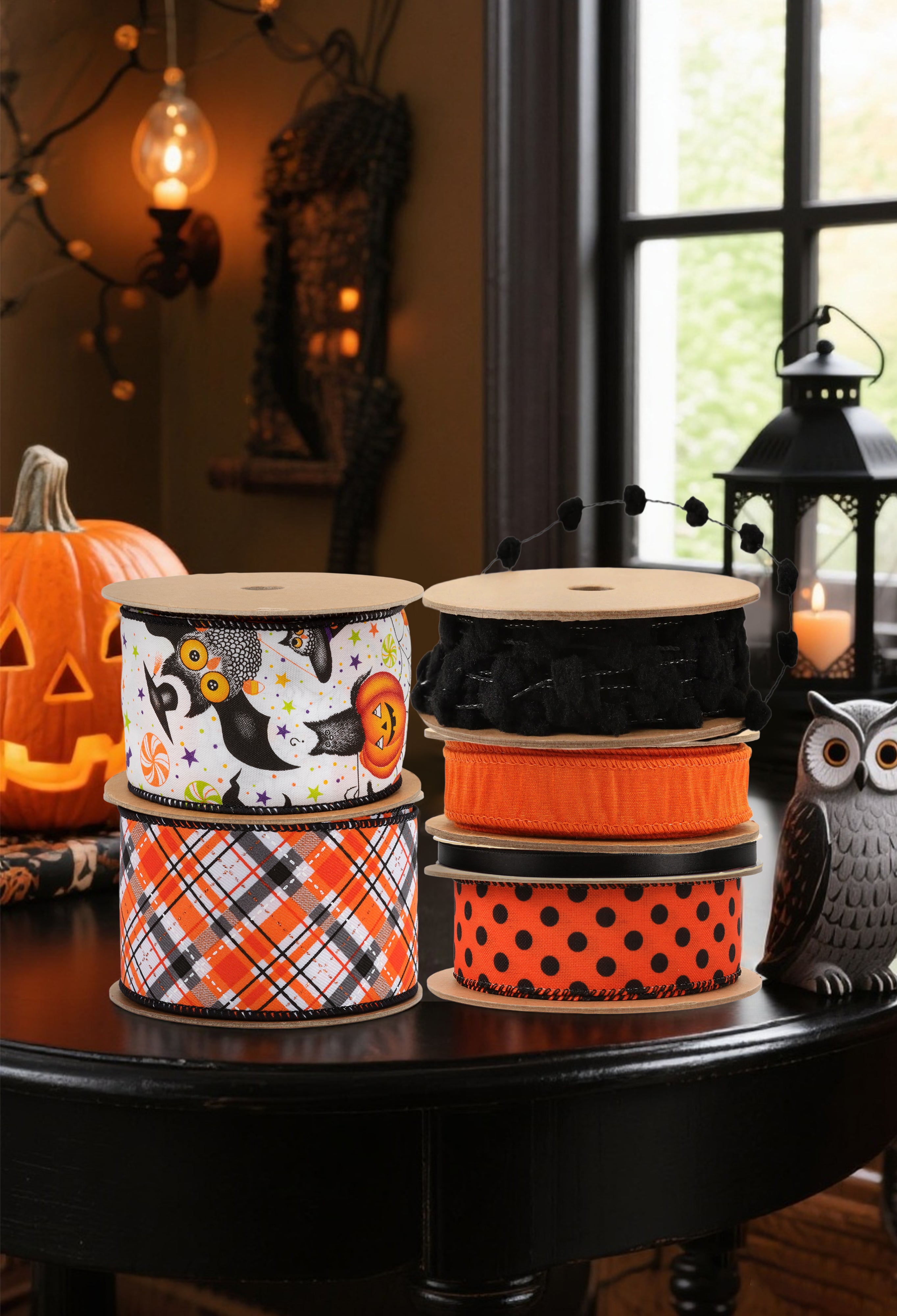 Halloween Ribbon Set A – 6 Rolls Craft DIY Bundle