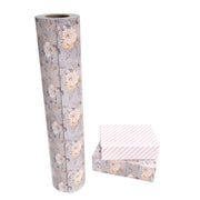Vintage Floral Reversible Wrapping Paper - 24" X 98.5' Jumbo Roll