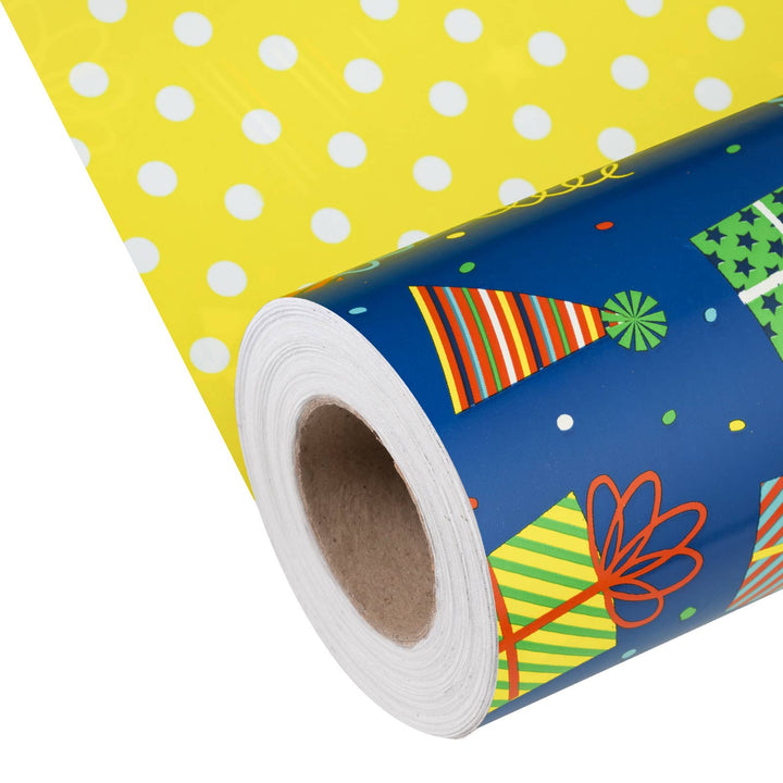 Gift Boxes Reversible Wrapping Paper - 30" X 98.5' Jumbo Roll