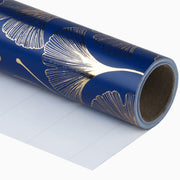 Gift Wrapping Paper Roll - Gold Foil Ginkgo Design - 30 inch x 16.5 feet Roll