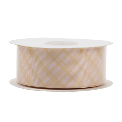 YELLOW PLAID GROSGRAIN RIBBON LaRibbons and Crafts