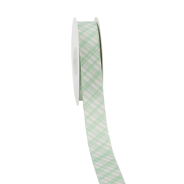 SAGE PLAID GROSGRAIN RIBBON LaRibbons and Crafts