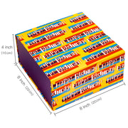 8" x 8" x 4" Colorful Happy Birthday Collapsible Magnetic Gift Box - 2 Pcs Tissue Paper