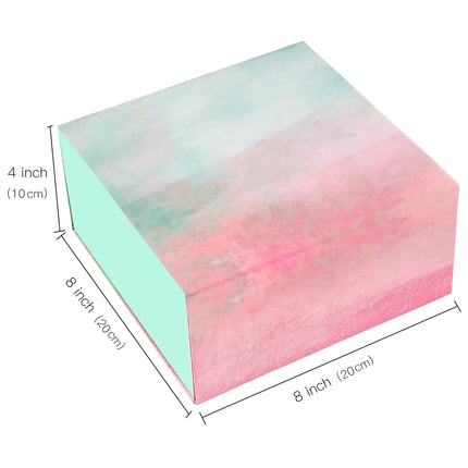 8" x 8" x 4" Gradient Color Collapsible Magnetic Gift Box - 2 Pcs Tissue Paper LaRibbons and Crafts