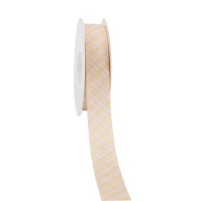 YELLOW PLAID GROSGRAIN RIBBON LaRibbons and Crafts