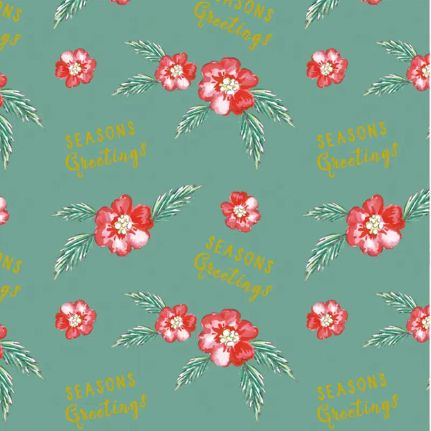 30" x 10' Wrapping Paper | Seasonal Greetings Floral
