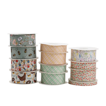 SAGE PLAID GROSGRAIN RIBBON LaRibbons and Crafts