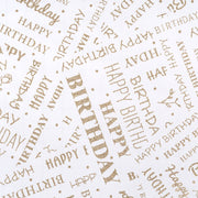 Birthday Wrapping Paper Roll - Glitter Design with Birthday Wishes - 30 inch x 16.5 feet Roll