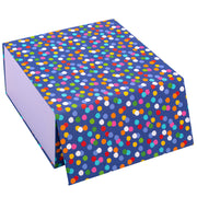 8" x 8" x 4" Colorful Polka Dots Collapsible Magnetic Gift Box - 2 Pcs Tissue Paper