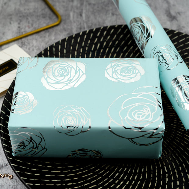 30" x 16' Foil Rose Wrapping Paper | 3 Stock Colors