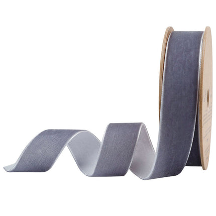 1" Velvet Ribbon | Smoke | 10 Yard Roll LaRibbons and Crafts