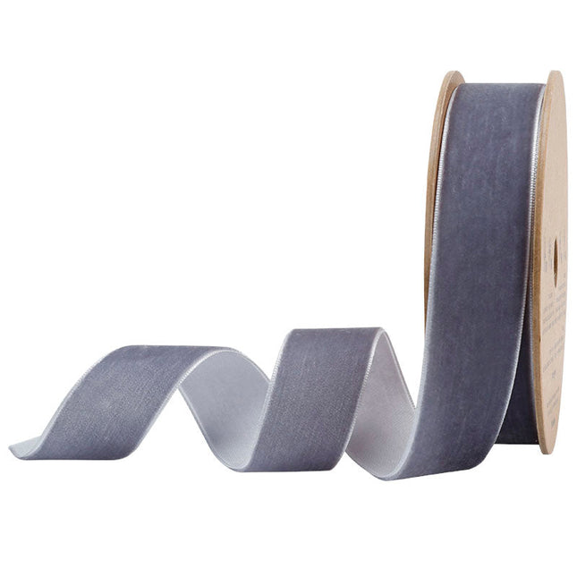 1" Velvet Ribbon | Smoke | 10 Yard Roll LaRibbons and Crafts