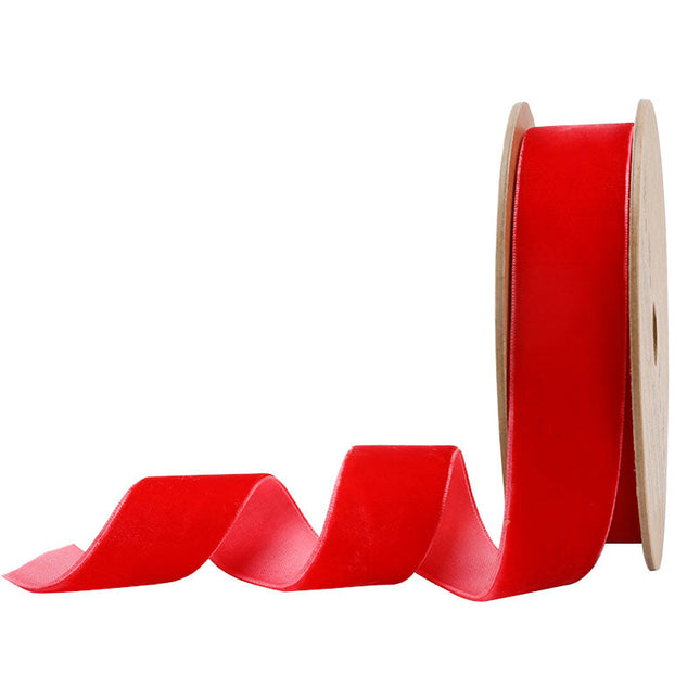 1" Velvet Ribbon | Scarlet | 10 Yard Roll LaRibbons and Crafts