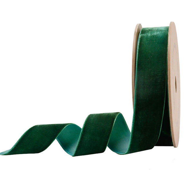 1" Velvet Ribbon | Spruce | 10 Yard Roll LaRibbons and Crafts