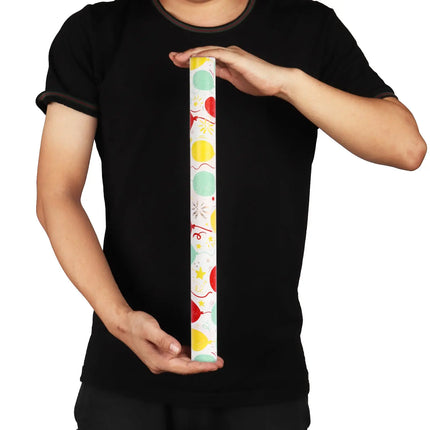 Birthday Mini Wrapping Paper 3 Roll Bundle - Happy Birthday/Diagonal Stripe/Balloon Designs - 17" x 120"/Roll (42.3 Sq Ft Total) LaRibbons and Crafts