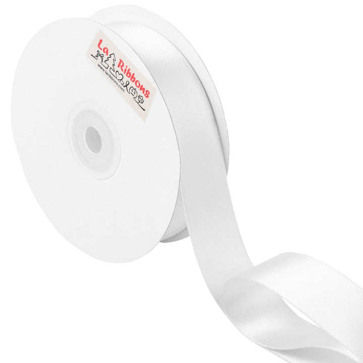 1 inch white double face satin ribbon