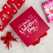 8" x 8" x 4" Valentine's Day Collapsible Magnetic Gift Box with Satin Ribbon - 2 Pcs Tissue Paper