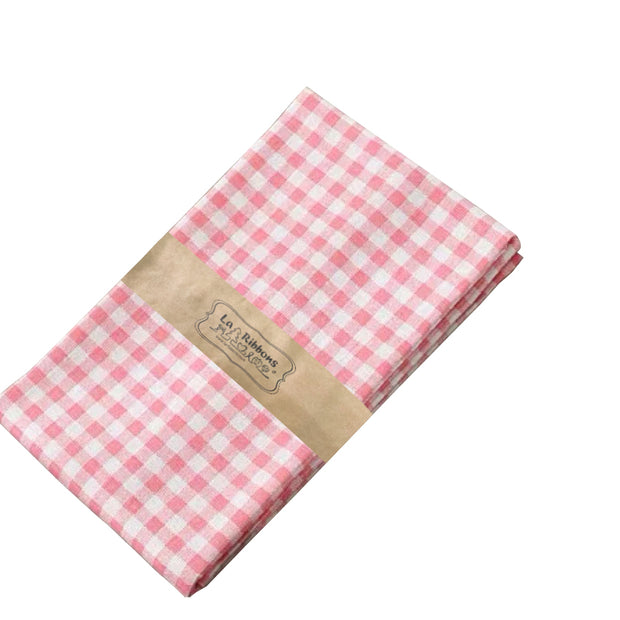 100% Cotton Pink Gingham Fabric