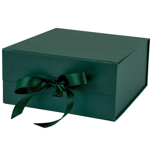 8" x 8" x 4" Collapsible Gift Box w/ Satin Ribbon & Magnetic Square Flap Lid - 2 Pcs