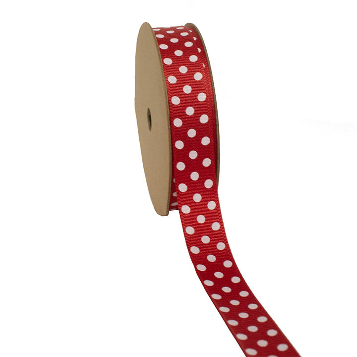 5/8" Grosgrain Confetti Dot Grosgrain Ribbon - 25 Yards