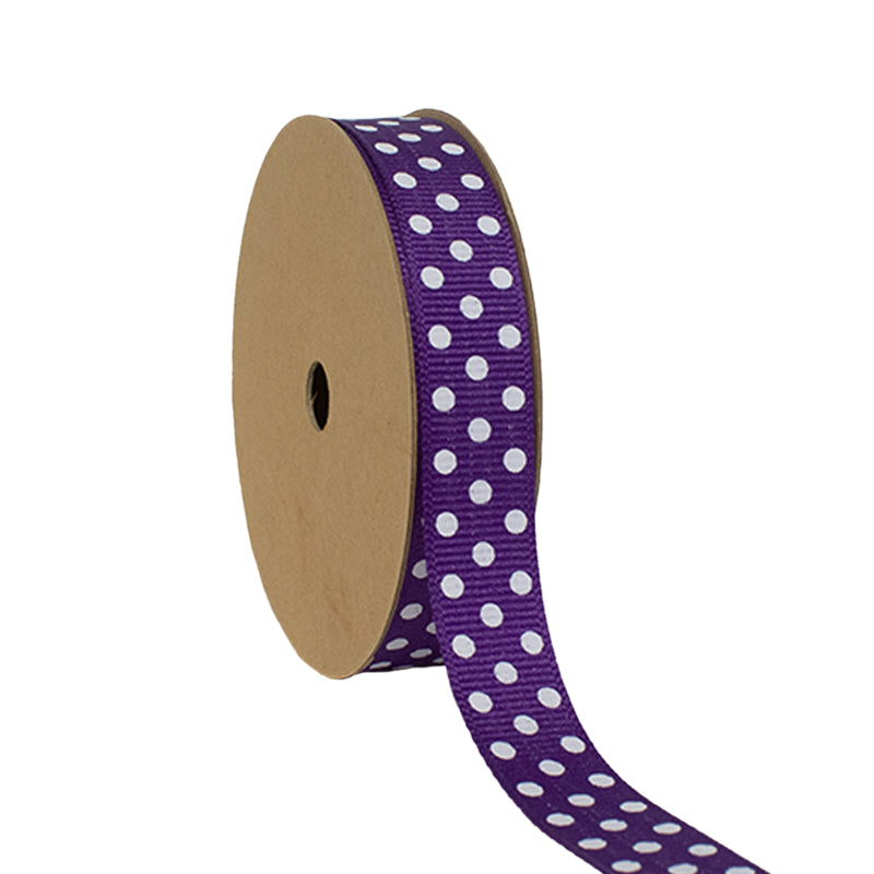 5/8" Grosgrain Confetti Dot Grosgrain Ribbon - 25 Yards