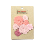 Light pink and blush color Fabric Flower Applique Pack