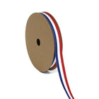 Tri-Stripe Grosgrain Ribbon - White/Red/Royal LaRibbons and Crafts