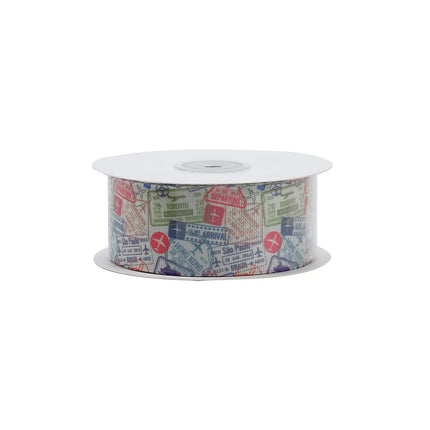 1 1/2" AIRMAIL STAMPS GROSGRAIN RIBBON LaRibbons and Crafts