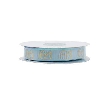 5/8" IT'S A BOY GROSGRAIN RIBBON BLUE/GOLD LaRibbons and Crafts
