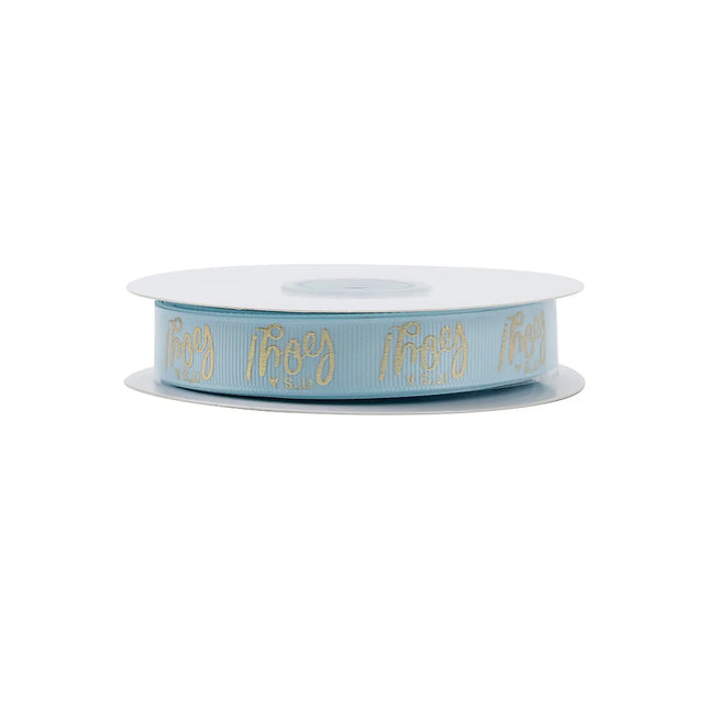5/8" IT'S A BOY GROSGRAIN RIBBON BLUE/GOLD LaRibbons and Crafts