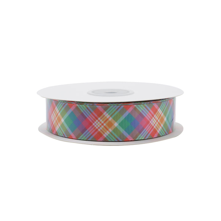 SPRING PLAID GROSGRAIN RIBBON