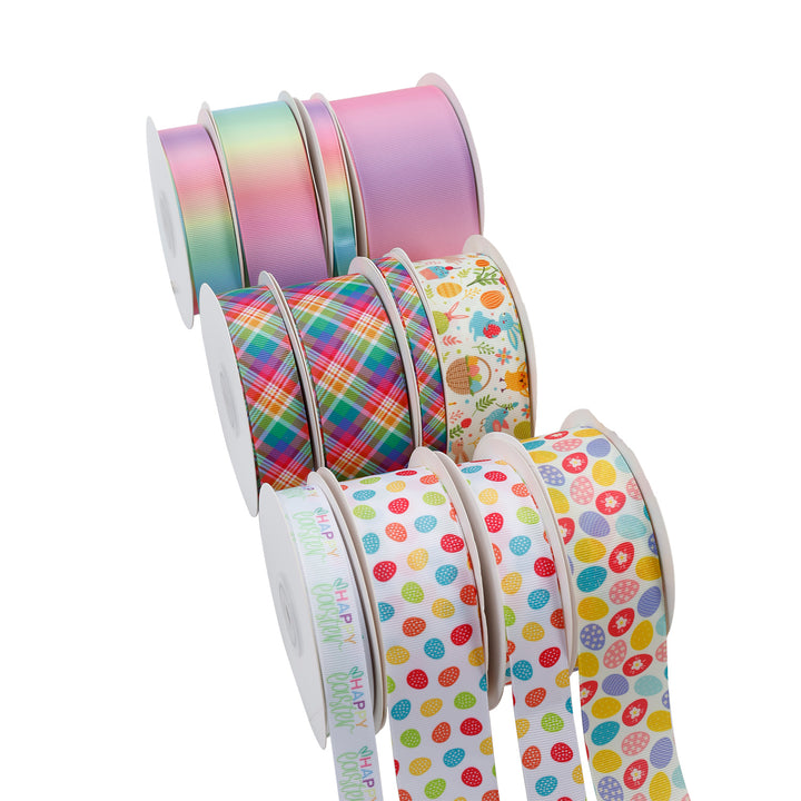 "HAPPY EASTER" GROSGRAIN RIBBON