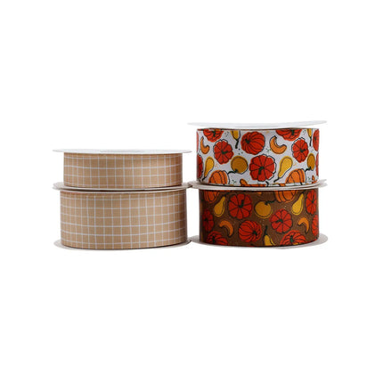 HARVEST CHECK GROSGRAIN RIBBON LaRibbons and Crafts