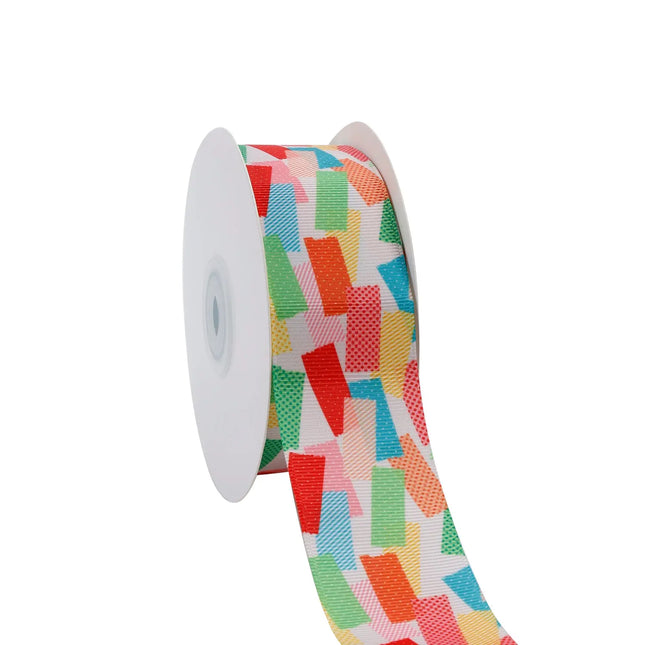1 1/2" TICKER TAPE GROSGRAIN RIBBON LaRibbons and Crafts