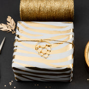 Metallic Zebra Gold Foil/White Wrapping Paper Roll - 30" X 16'/Roll