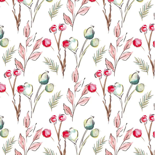 30" x 10' Wrapping Paper | Holiday Berries
