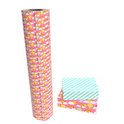 Rainbow Birthday Party Reversible Wrapping Paper - 30" X 98.5' Jumbo Roll